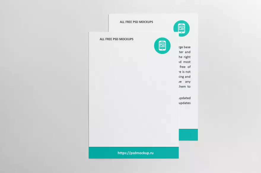 Download PSD mockup of letterhead and document