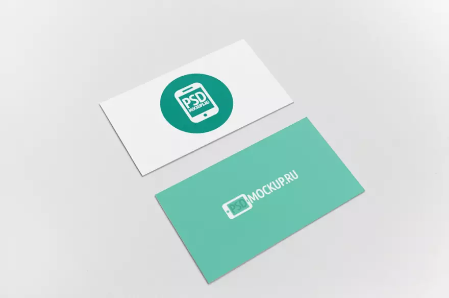 Download Two business cards PSD mockup