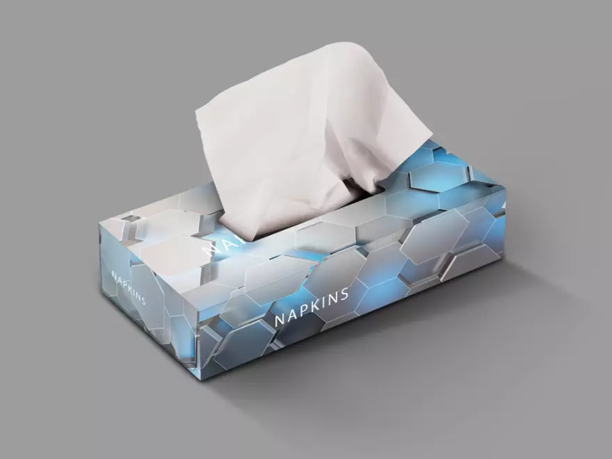 Download Free tissue box PSD mockup