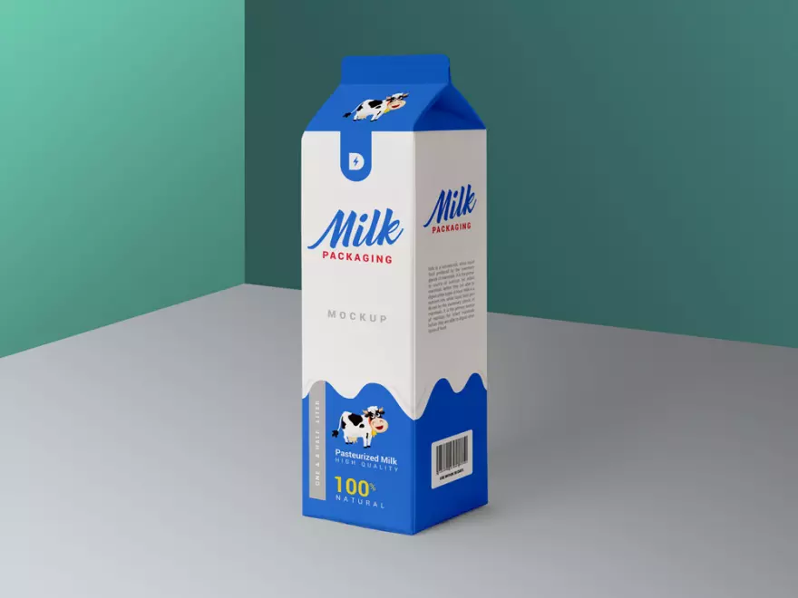 Download Milk box mockup PSD