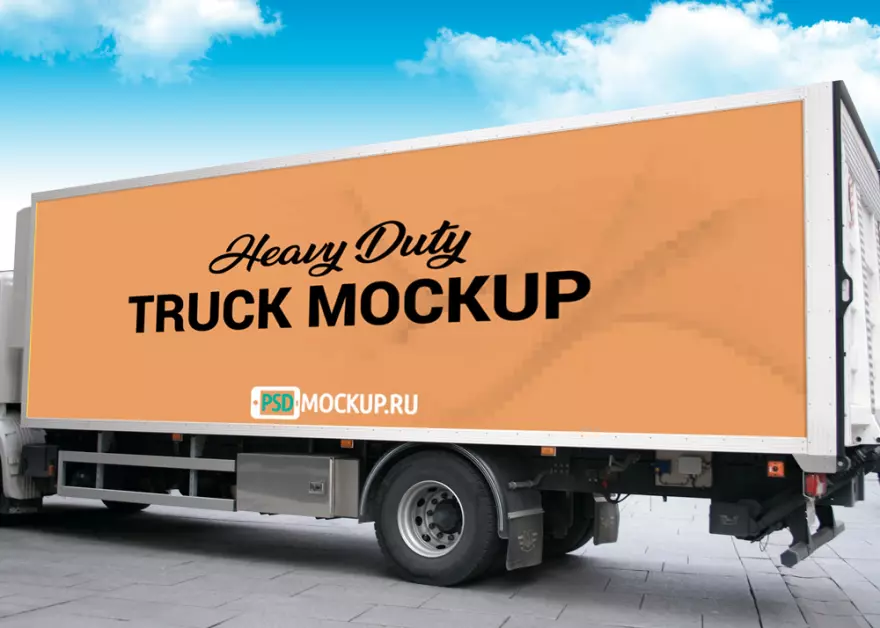 Download Truck PSD mockup