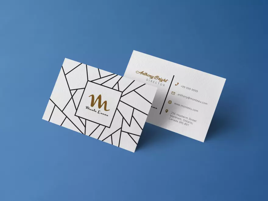 Download Two business cards PSD mockup