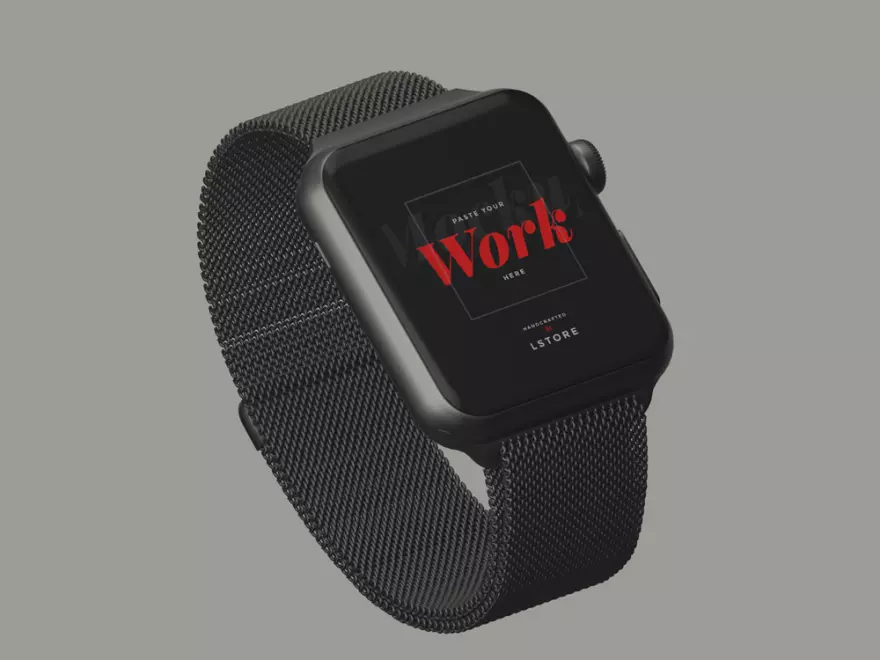 Download White and black watch PSD mockup