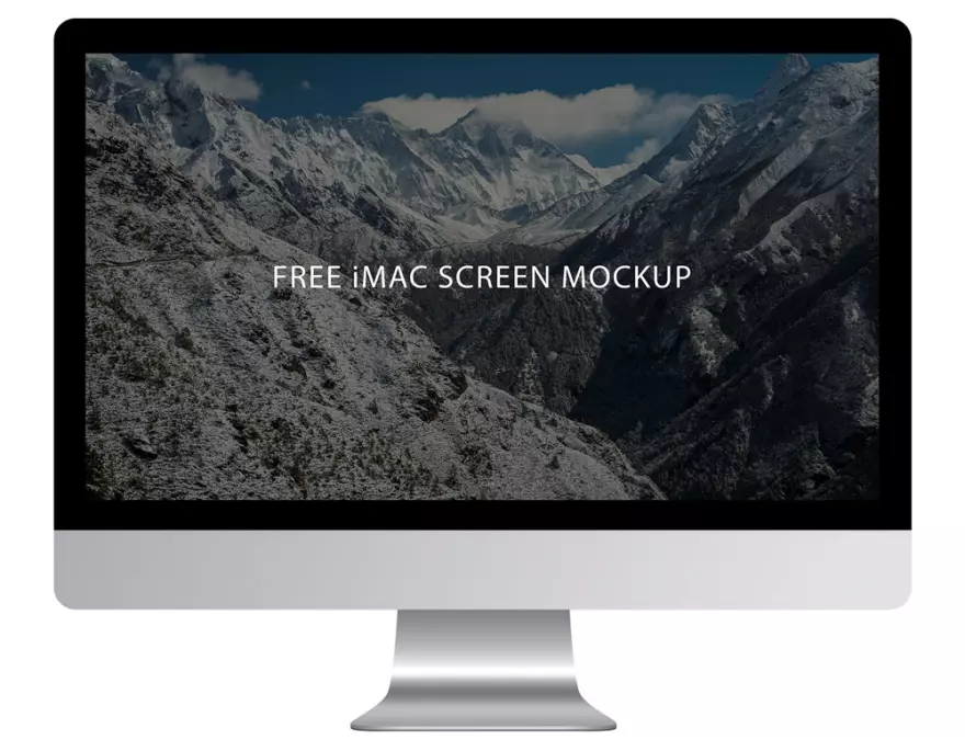 Download Free iMac PSD mockup