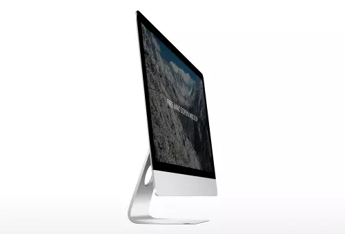 Silver iMac PSD mockup