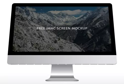 iMac Retina layout PSD mockup