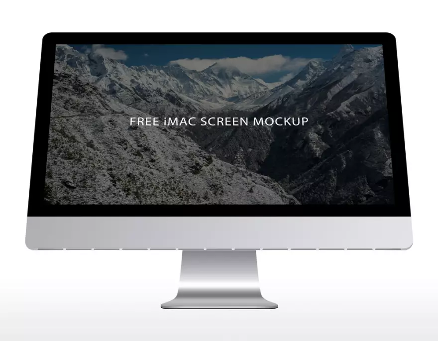 Download iMac Retina layout PSD mockup
