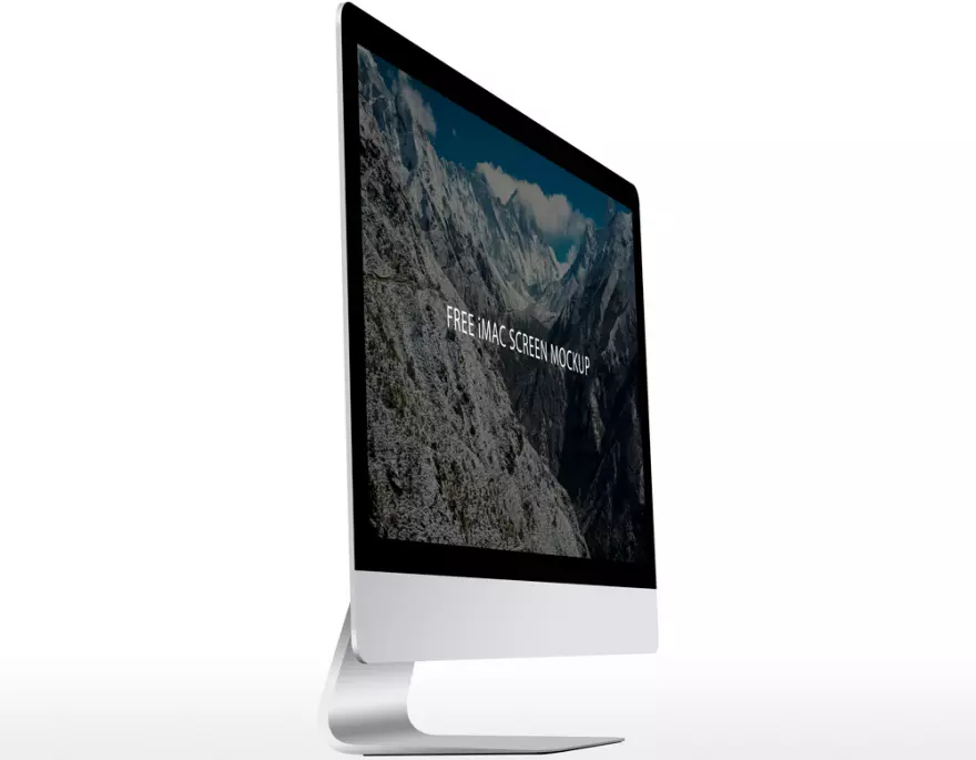 Download Silver iMac PSD mockup