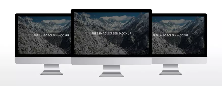 Download Three iMac PSD mockup
