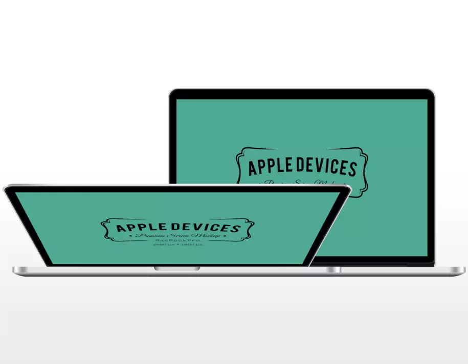 PSD mockup of two macBooks