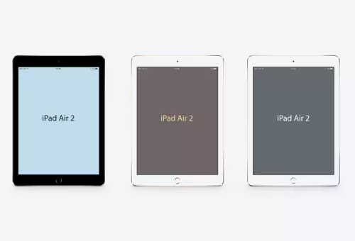 Three tablets vertically PSD mockup