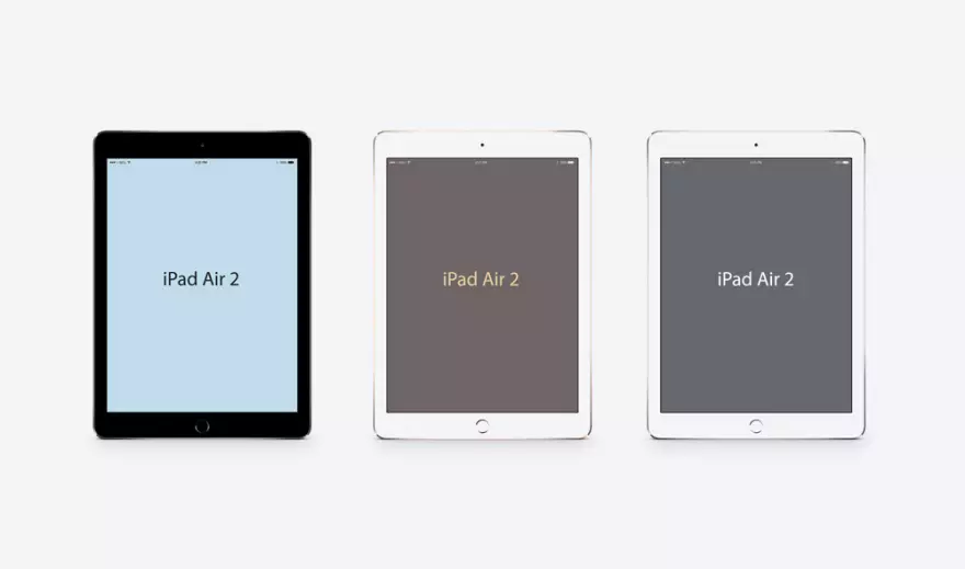 Download Three tablets vertically PSD mockup