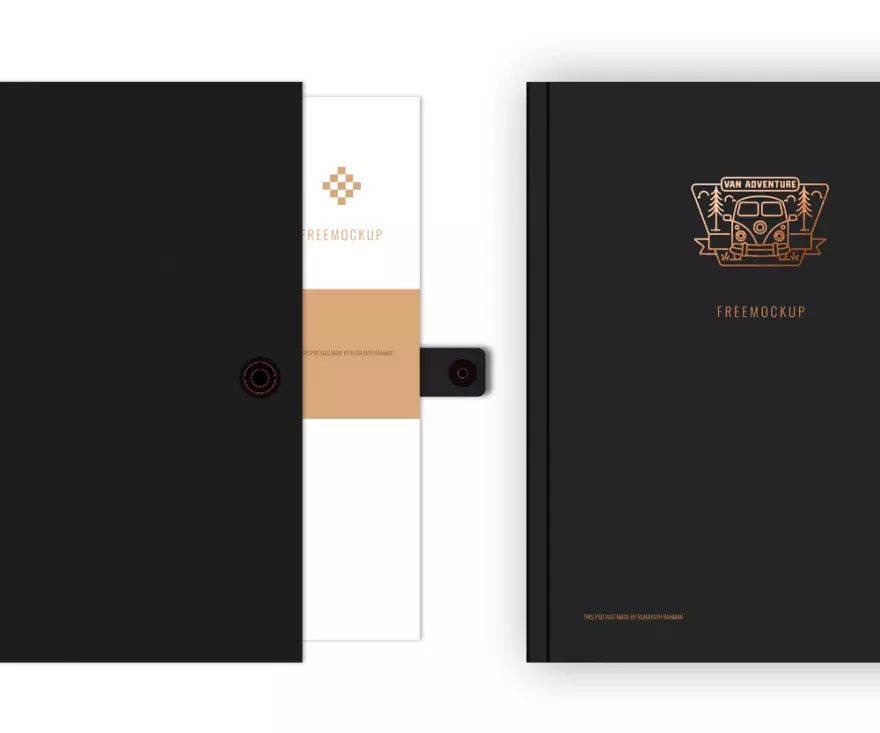 Download Book and diary PSD mockup