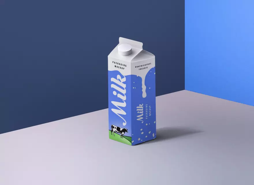Download Milk pack mockup PSD