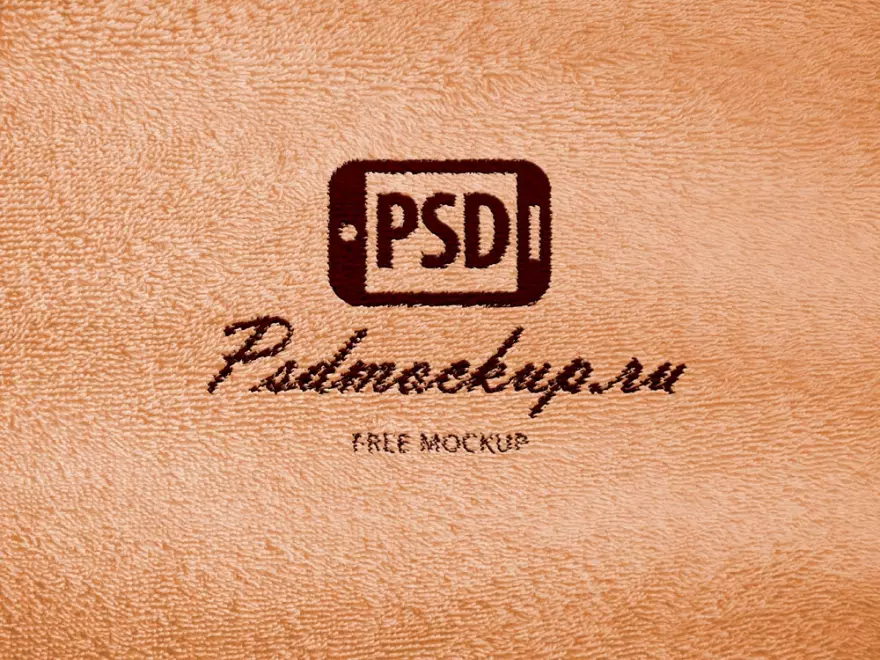 Download Towel logo mockup PSD