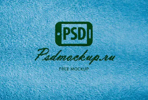 Towel logo mockup PSD
