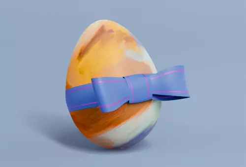 Easter egg PSD mockup