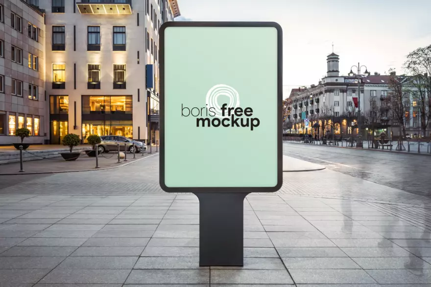 Download Outdoor advertising poster PSD mockup