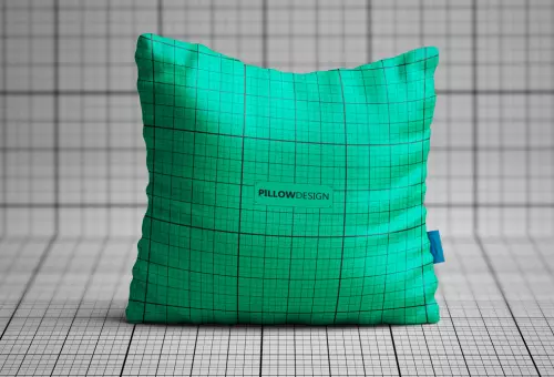 Green pillow PSD mockup