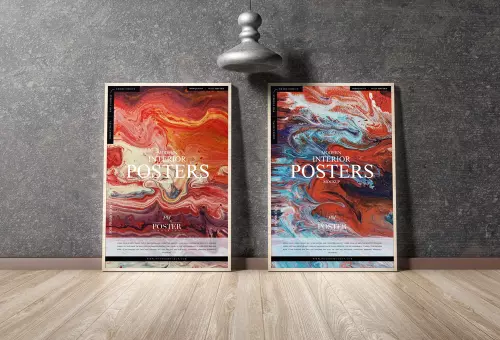 PSD mockup of two posters