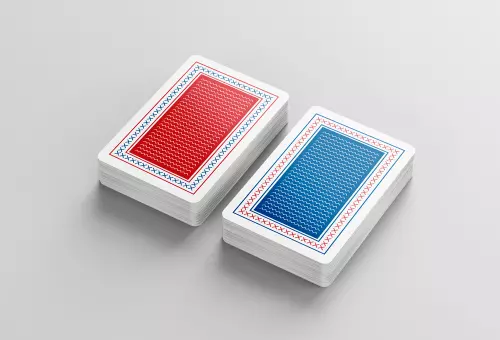 Two decks of cards PSD mockup
