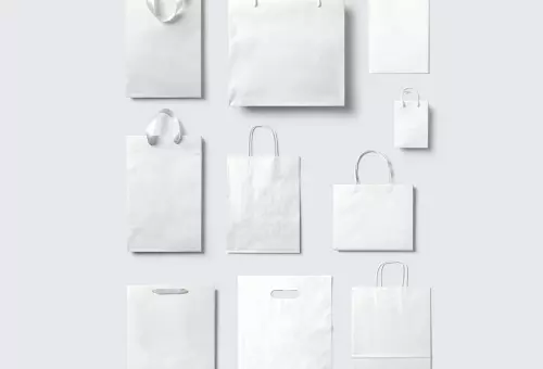 Free paper bags PSD mockup