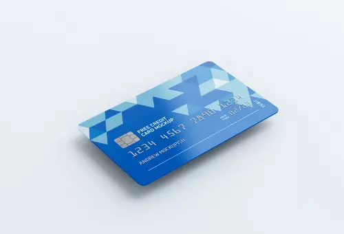 Plastic card PSD mockup