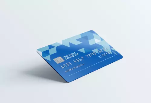 Plastic card PSD mockup