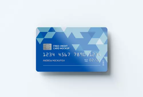 Bank card PSD mockup
