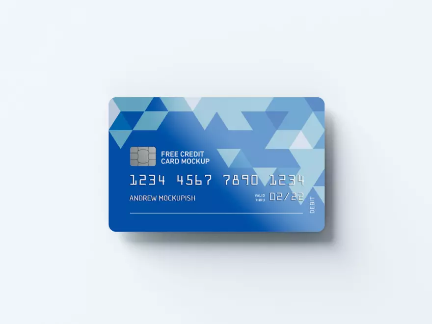 Download Bank card PSD mockup