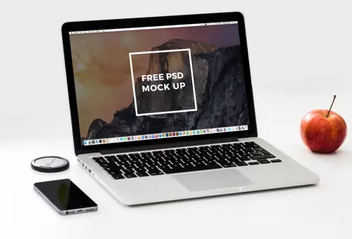 Free MacBook PSD mockup