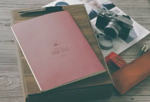 FREE notebook cover PSD mockup