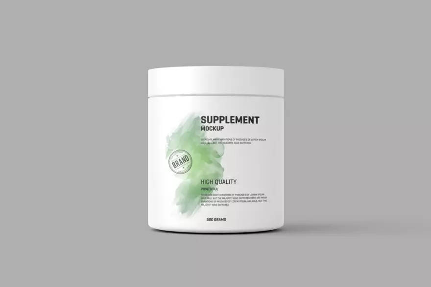 Download Free sports nutrition PSD mockup