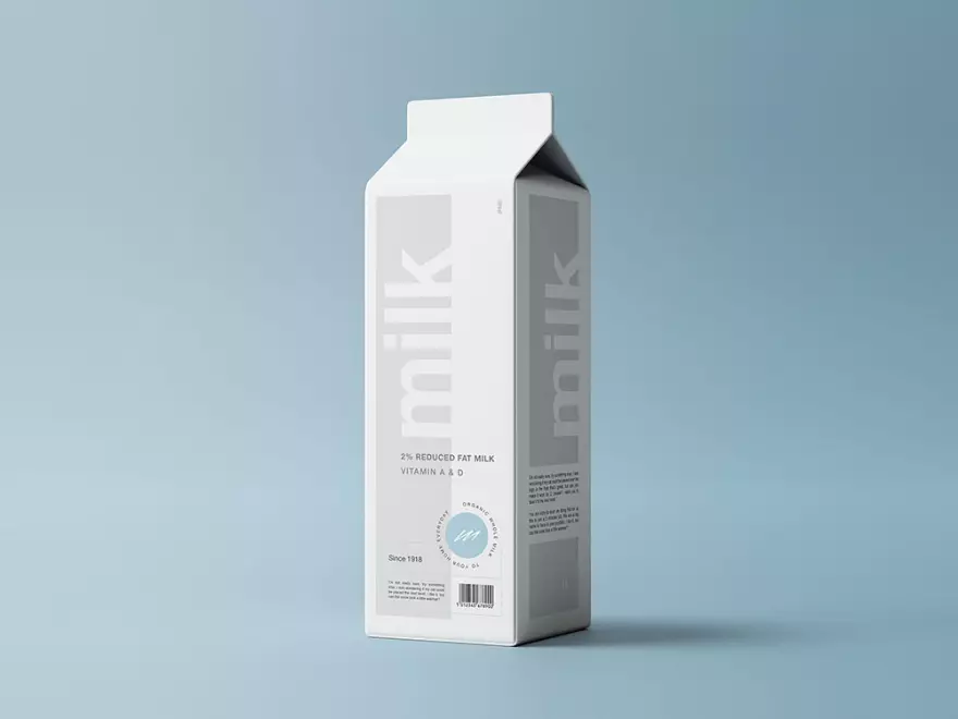 Download Milk pack PSD mockup