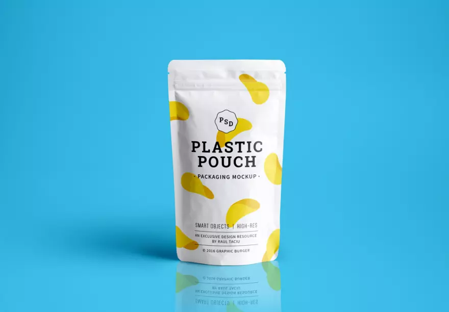 Download Plastic pouch PSD mockup