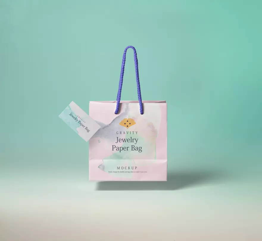 Download Bag and business card PSD mockup