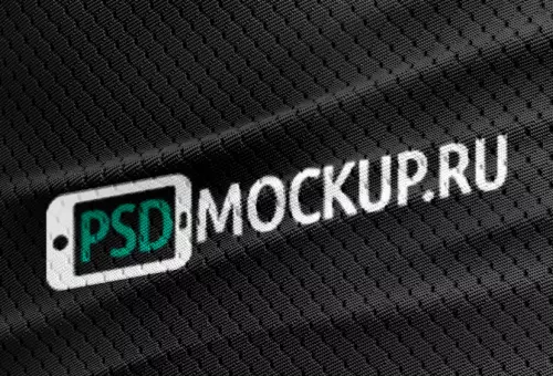 Logo on fabric PSD mockup 