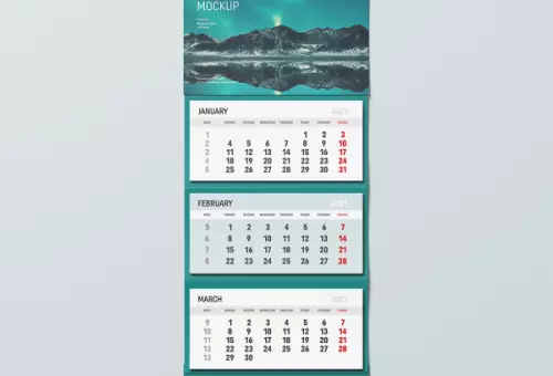Calendar PSD mockup