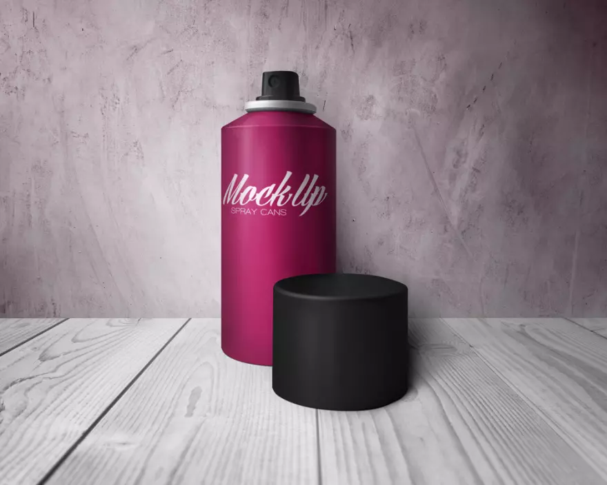Download Spray can PSD mockup