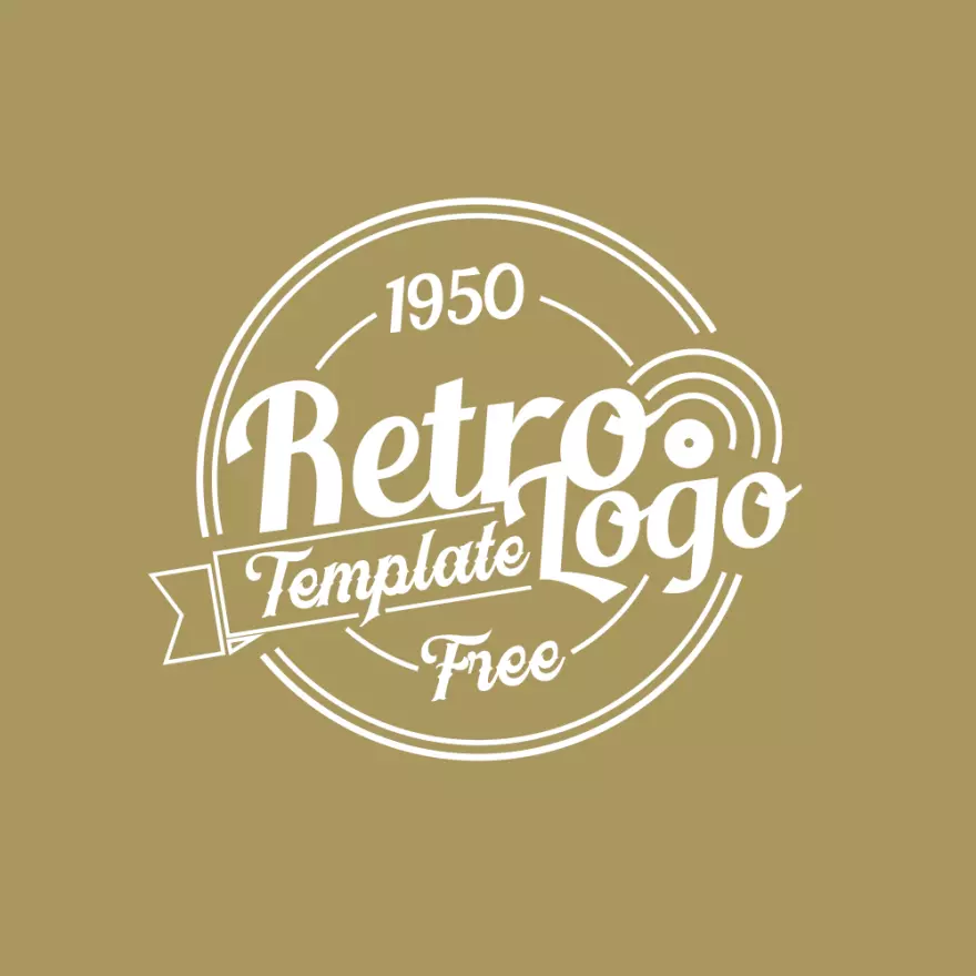 Скачать FREE retro logo PSD layout
