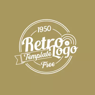 FREE retro logo PSD layout