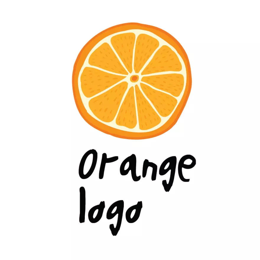 Скачать PSD logo layout with orange
