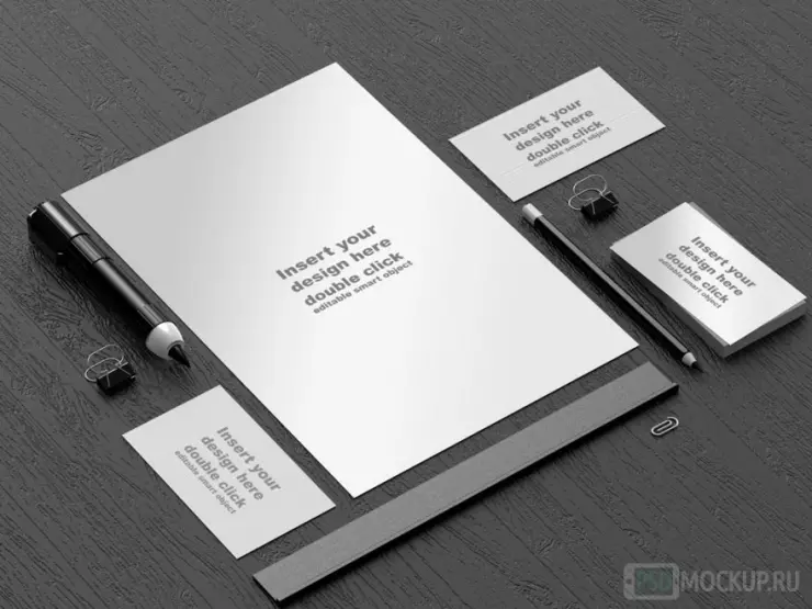 Sheet and business card mockups