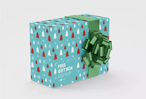Gift box PSD mockup