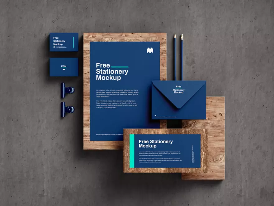 Download Office stationary PSD mockup