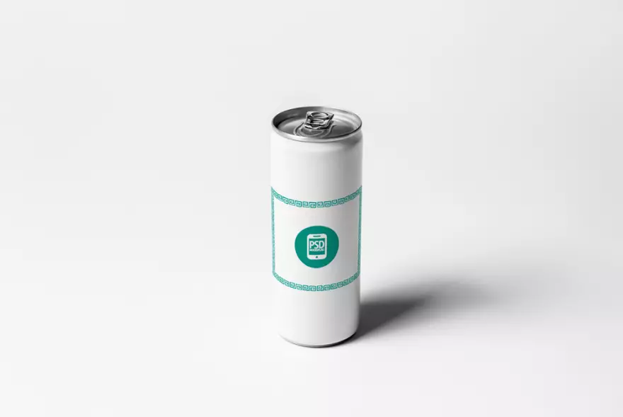 Download White can PSD mockup