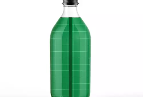 Checkered bottle PSD mockup