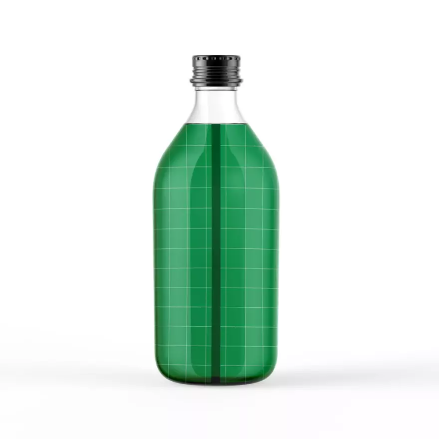 Download Checkered bottle PSD mockup