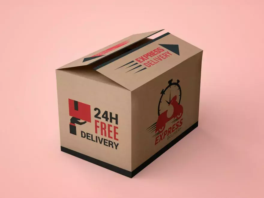 Download Free Delivery Box Mockup