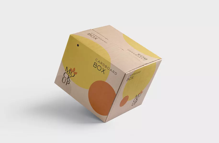 PSD cardboard box mockup